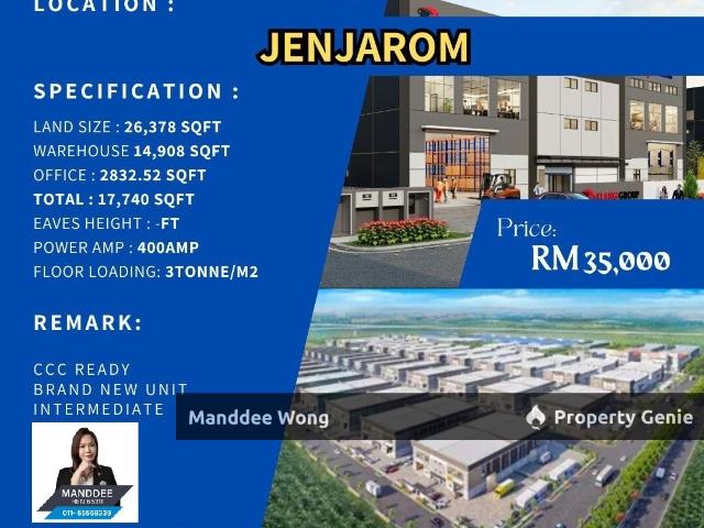 Warehouse for rent in Jenjarom, Selangor