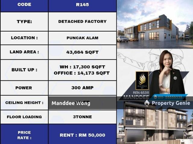 Warehouse for rent in Seksyen 8, Bandar Puncak Alam