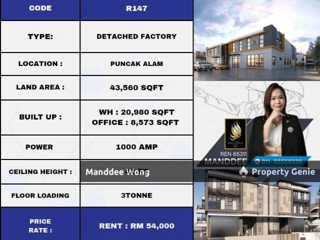 Warehouse for rent in Seksyen 8, Bandar Puncak Alam