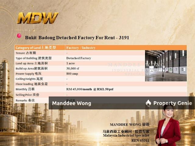 Warehouse for rent in Ijok, Selangor