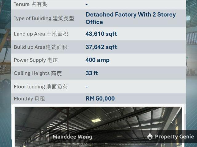 Warehouse for rent in Petaling, Subang Jaya