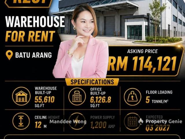 Warehouse for rent in Ijok, Selangor