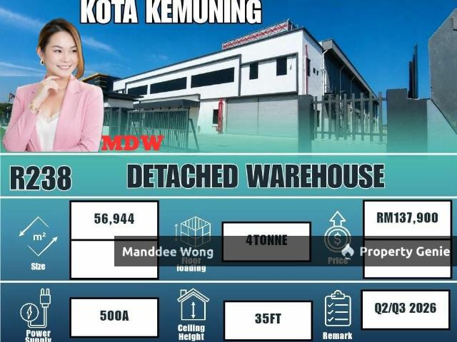 Warehouse for rent in Petaling, Alam Impian
