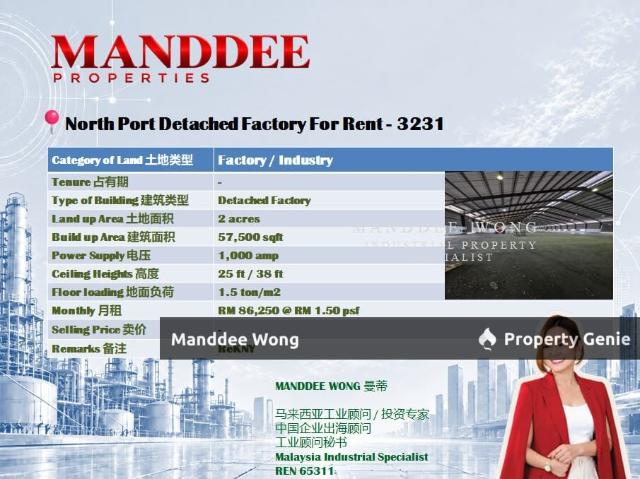 Warehouse for rent in Pelabuhan Utara, Bandaraya Klang