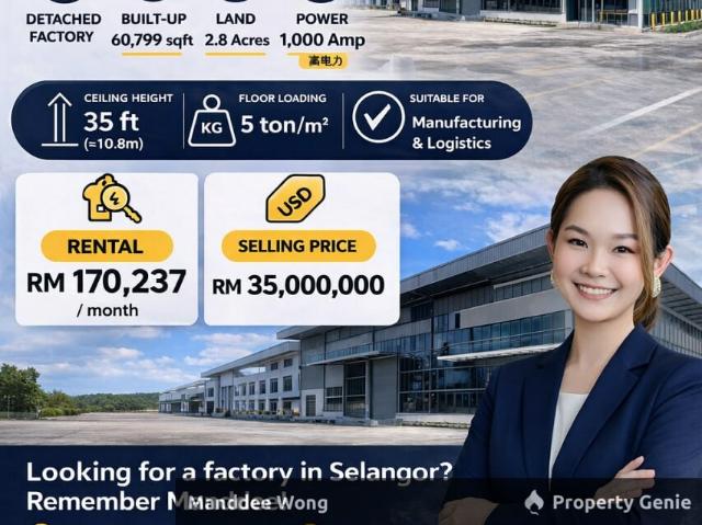 Warehouse for rent in Selayang, Selangor
