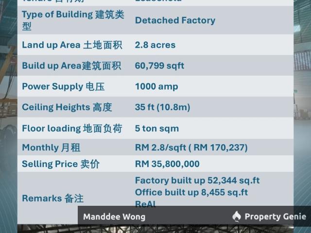 Warehouse for rent in Selayang, Selangor