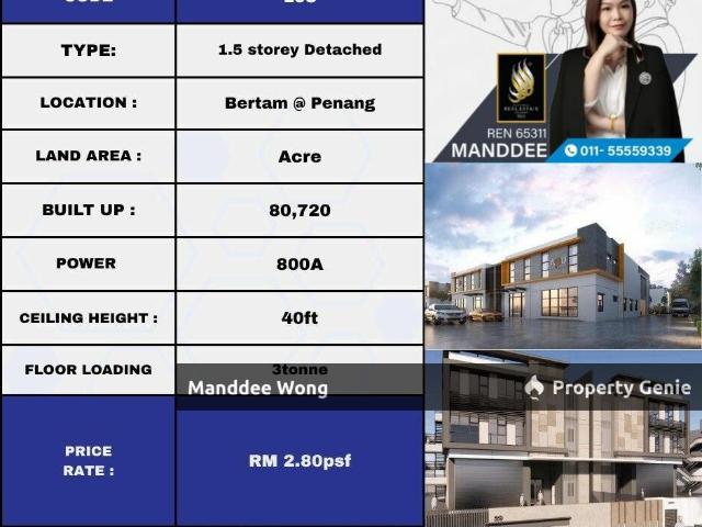 Warehouse for rent in Wellesley, Penang