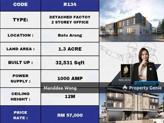 Warehouse for rent in Ijok, Selangor