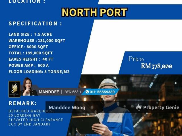 Warehouse for sale in Port Klang, Selangor