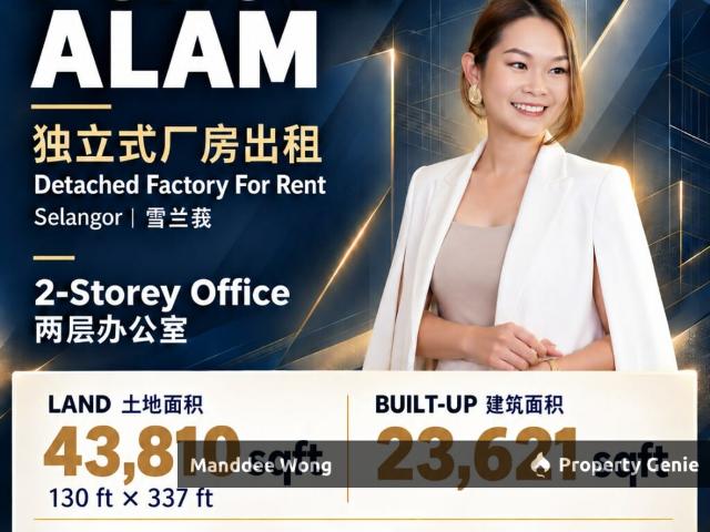 Warehouse for rent in Seksyen 8, Bandar Puncak Alam