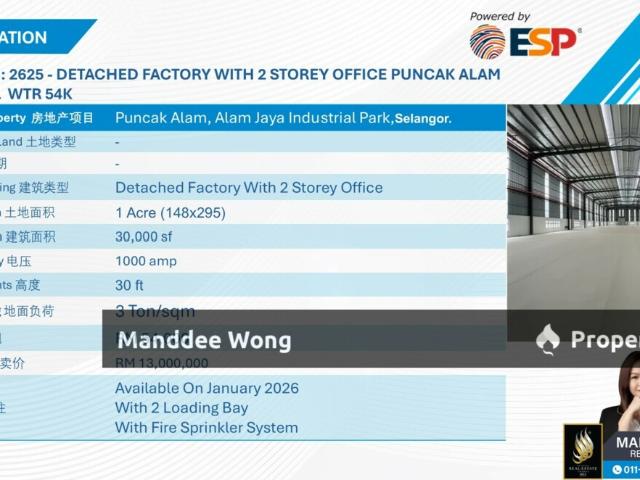 Warehouse for rent in Selangor
