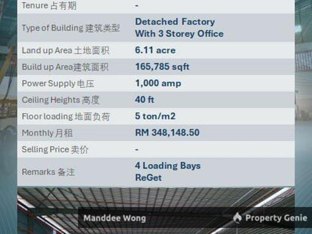 Warehouse for rent in Port Klang, Selangor