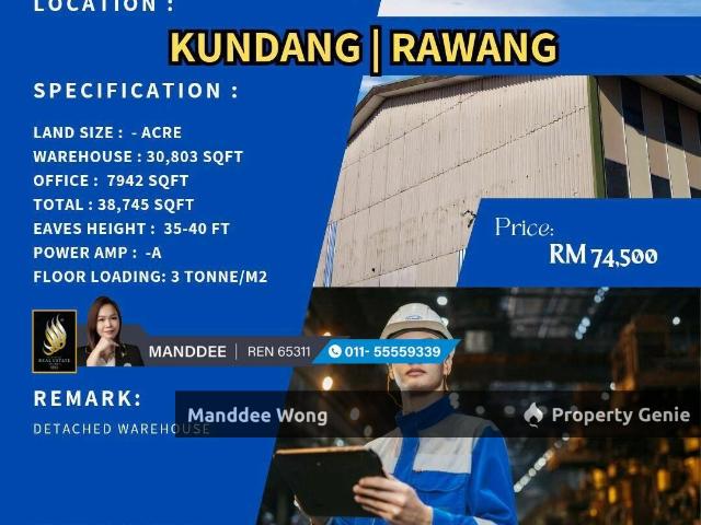 Warehouse for sale in Selayang, Selangor