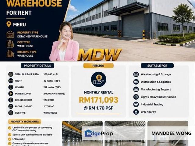 Warehouse for rent in Port Klang, Selangor