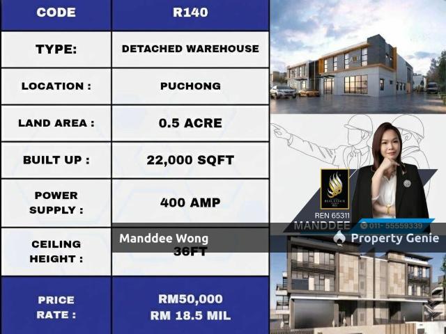 Warehouse for sale in Petaling, Subang Jaya