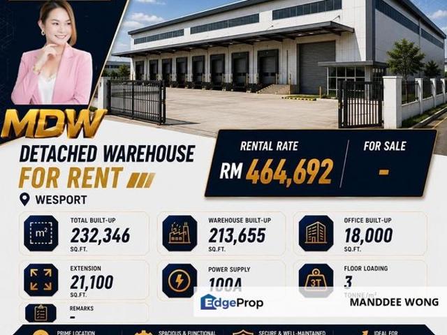 Warehouse for rent in Port Klang, Selangor