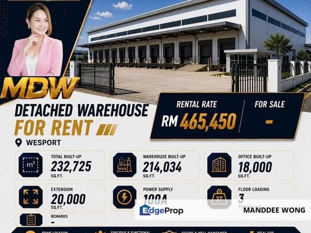 Warehouse for rent in Port Klang, Selangor