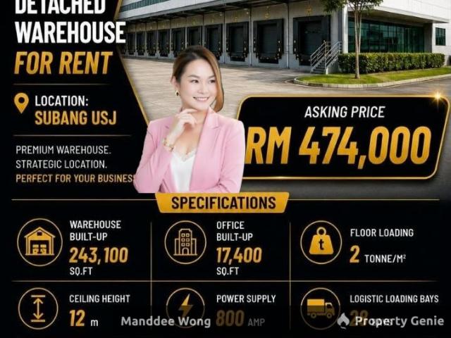 Warehouse for sale in Petaling, Subang Jaya