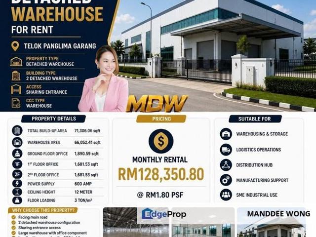 Warehouse for rent in Jenjarom, Selangor