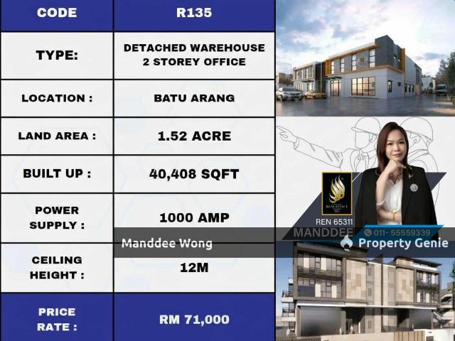 Warehouse for sale in Ijok, Selangor