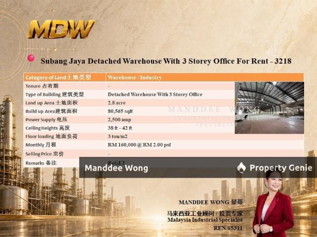 Warehouse for sale in UEP Subang Jaya, Majlis Bandaraya Subang Jaya