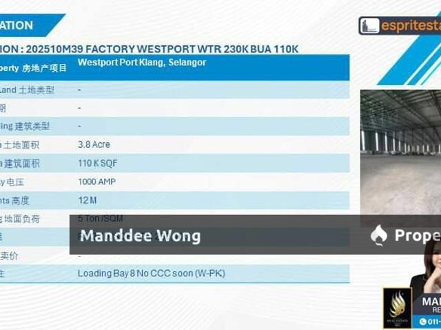 Warehouse for rent in Port Klang, Selangor