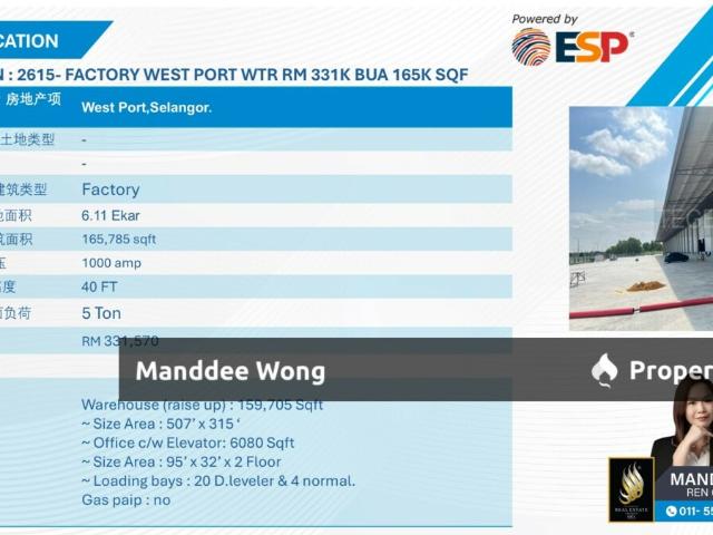 Warehouse for rent in Port Klang, Selangor