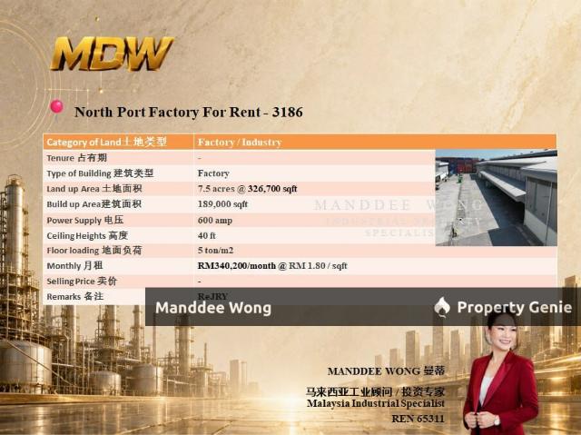 Warehouse for rent in Port Klang, Selangor