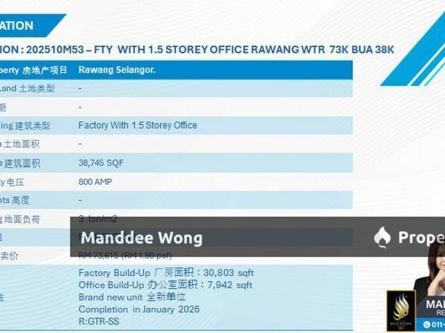 Warehouse for rent in Selayang, Selangor