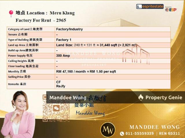 Warehouse for rent in Port Klang, Selangor