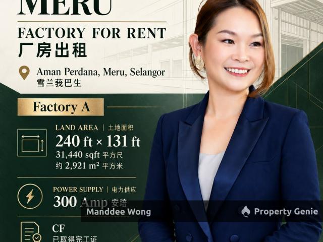 Warehouse for rent in Aman Perdana, Bandaraya Klang