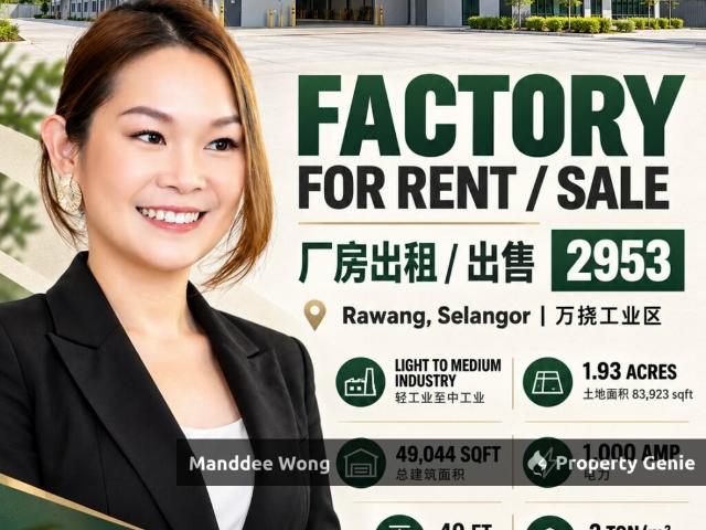 Warehouse for rent in Rawang, Majlis Perbandaran Selayang