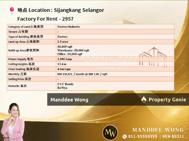 Warehouse for rent in Port Klang, Selangor