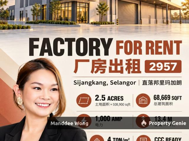 Warehouse for rent in Sijangkang, Bandaraya Klang