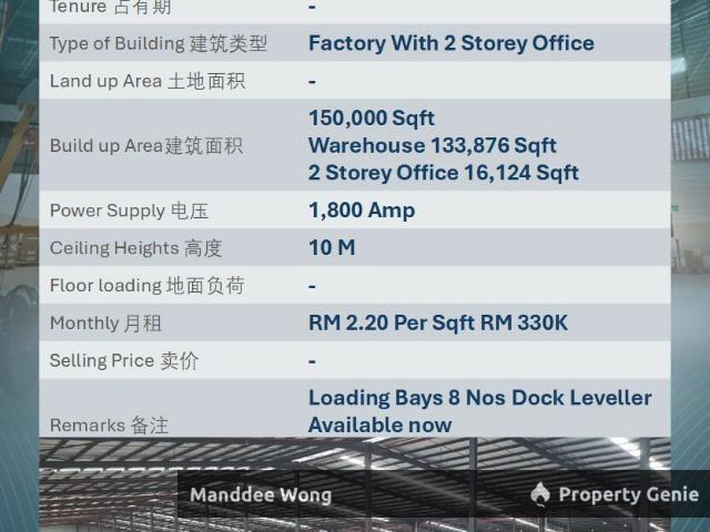 Warehouse for rent in Port Klang, Selangor