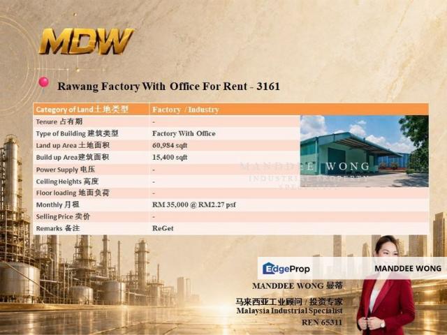 Warehouse for rent in Selayang, Selangor