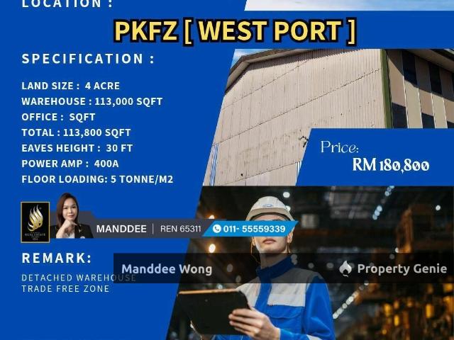 Warehouse for sale in Port Klang, Selangor