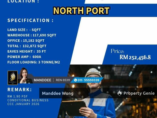 Warehouse for sale in Port Klang, Selangor
