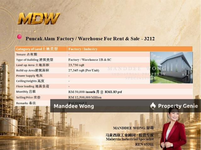 Warehouse for rent in Seksyen 8, Bandar Puncak Alam