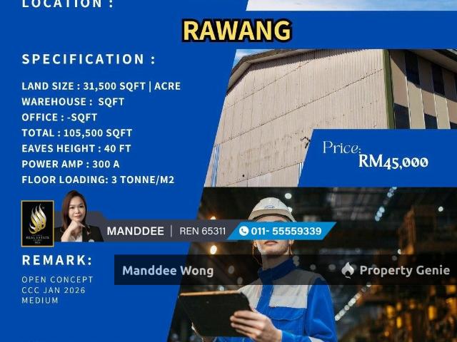 Warehouse for rent in Selayang, Selangor