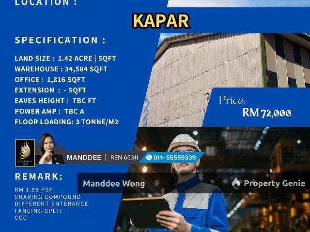 Warehouse for rent in Port Klang, Selangor