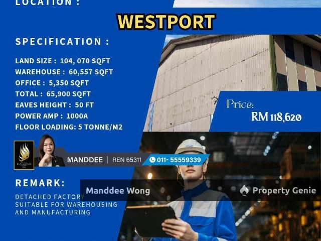 Warehouse for sale in Port Klang, Selangor