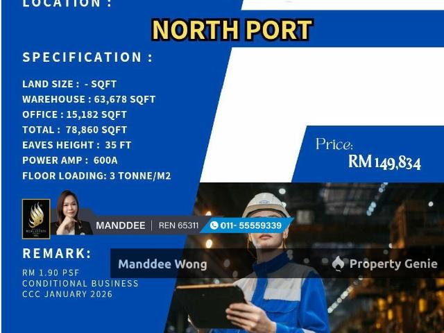 Warehouse for rent in Port Klang, Selangor