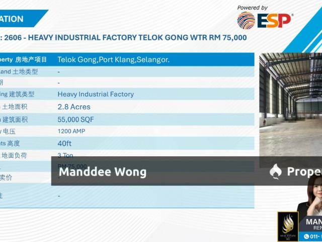 Warehouse for rent in Port Klang, Selangor