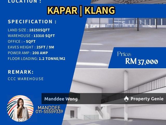 Warehouse for sale in Port Klang, Selangor