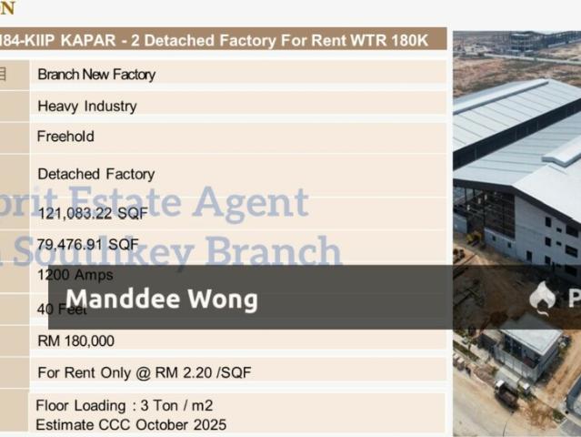 Warehouse for rent in Port Klang, Selangor