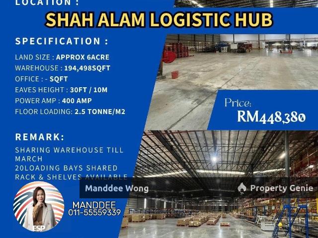 Warehouse for rent in Petaling, Alam Impian