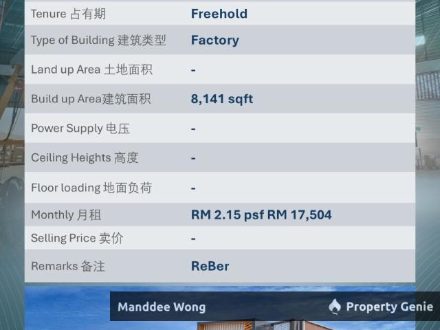 Warehouse for rent in Port Klang, Selangor