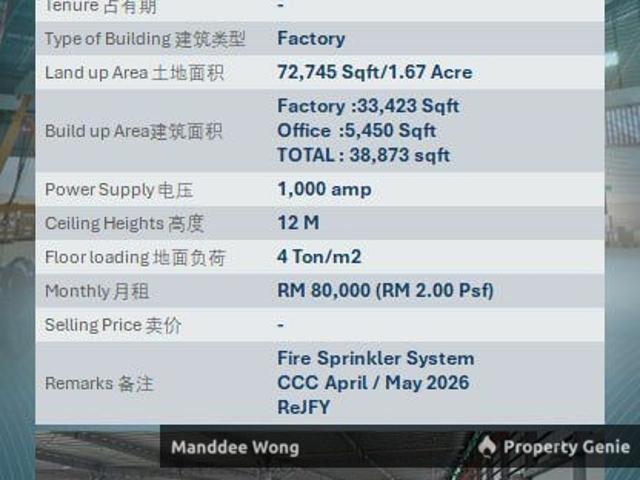 Warehouse for rent in Selayang, Selangor