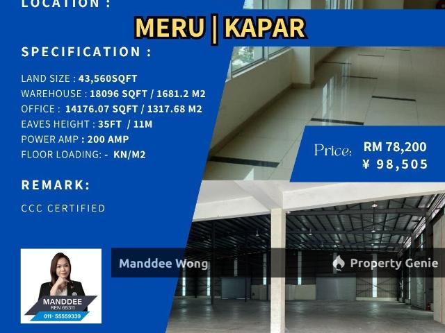 Warehouse for sale in Port Klang, Selangor